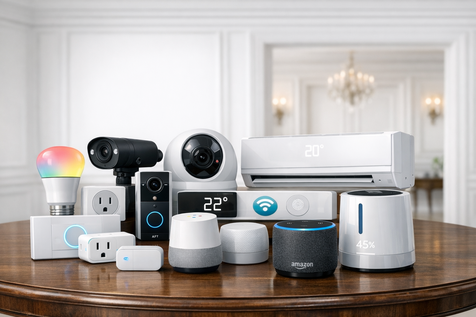 Hogar inteligente con dispositivos conectados